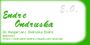 endre ondruska business card